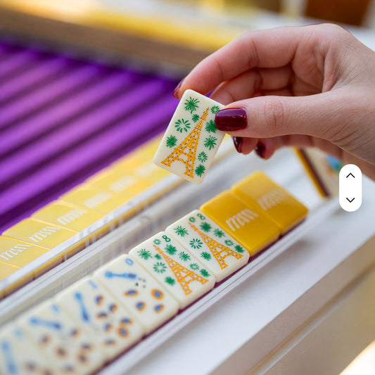 American Mahjong Set – Paris Landmark Eiffel Tower French – main product photo