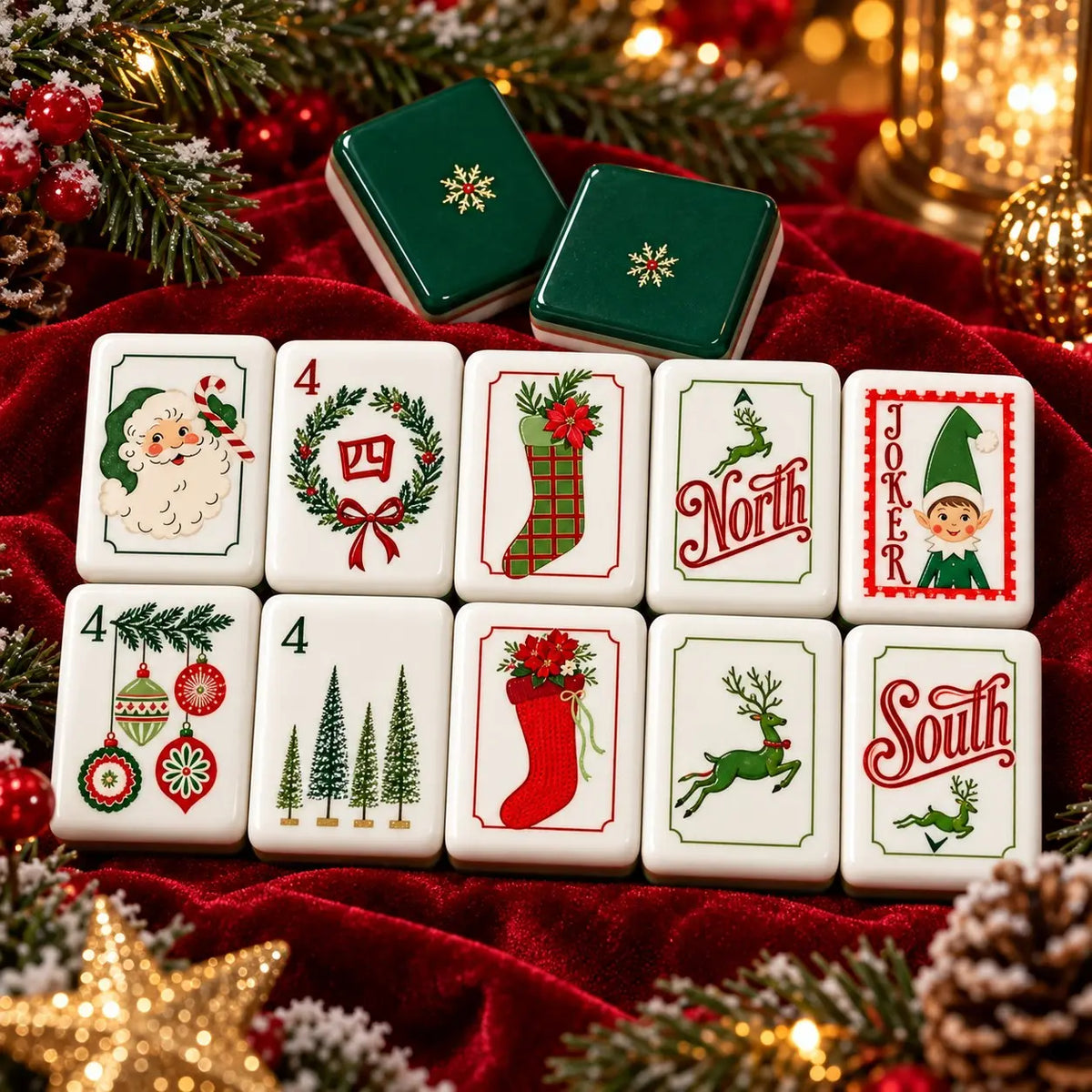 Coastal mahjong tiles