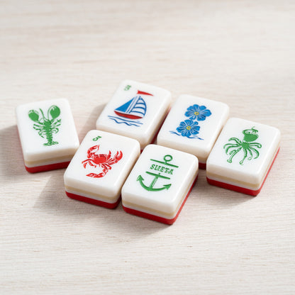 Coastal Mahjong Tiles Set – Nautical Ocean Sailboat Anchor – main product photo